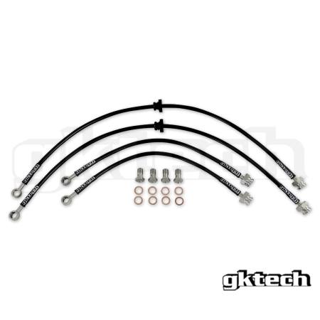 GK Tech S13 Silvia / 240SX Braided Brake Lines (Front & Rear Set)