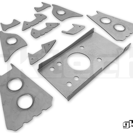 GK Tech V2 S13 240sx w/HICAS / R32 GTS-T w/HICAS Skyline Subframe Weld In Reinforcement Plates
